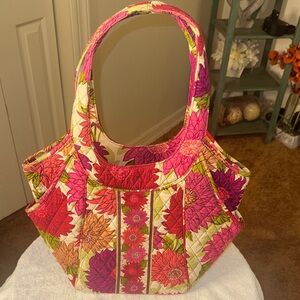Vera Bradley Pink and Green Floral Tote